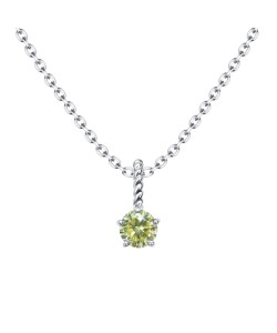 August Birthstone Silver Necklace SPE-5706